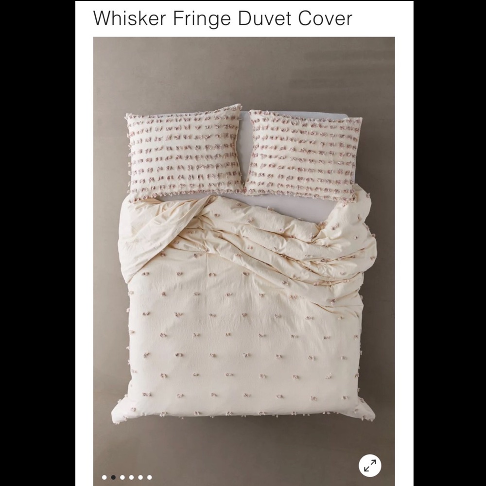 Whisker Fringe Duvet Cover NWOT